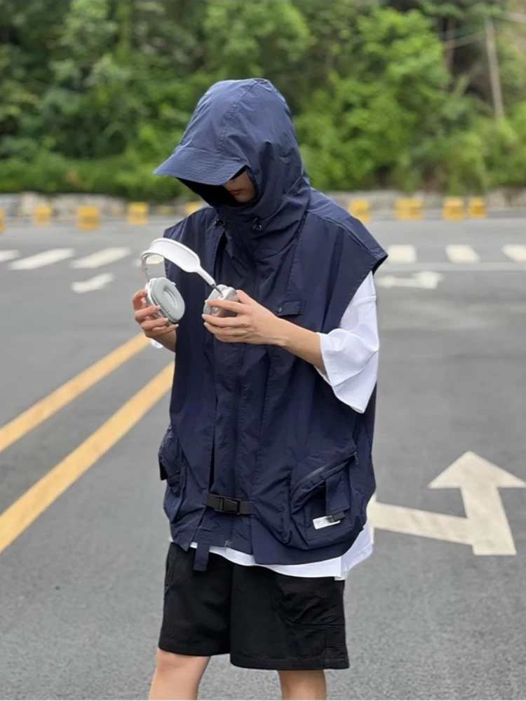 Outdoor Casual Workwear Vest Men's Thin Breathable Waterproof Fiing Hooded Jaet Lightweight Polyester Summer Vest
Outdoor Casual Workwear Vest Men's Thin Breathable Waterproof Fiing Hooded Jaet Lightweight Polyester Summer Vest