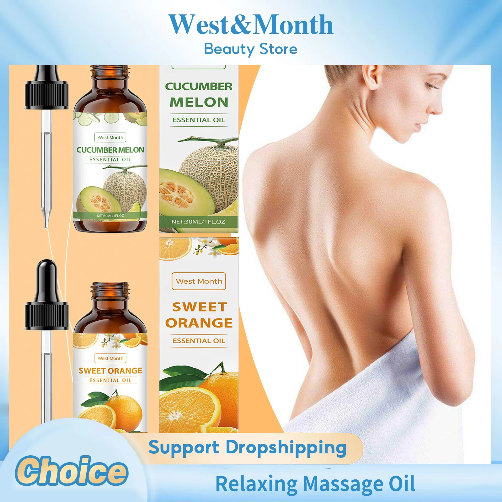 Relaxing Massage Oil Nourishing Relieve Muscle Fatigue Calming Moisturizing Brighten Whitening Pure Natural Fruit Essential Oil
Relaxing Massage Oil Nourishing Relieve Muscle Fatigue Calming Moisturizing Brighten Whitening Pure Natural Fruit Essential Oil