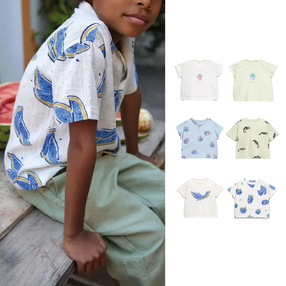 RomperDew Baby Short-sleeved Boys and Girls Tops Summer T-shirt Children Breathable Printed Children's Clothing T-Shirts
RomperDew Baby Short-sleeved Boys and Girls Tops Summer T-shirt Children Breathable Printed Children's Clothing T-Shirts