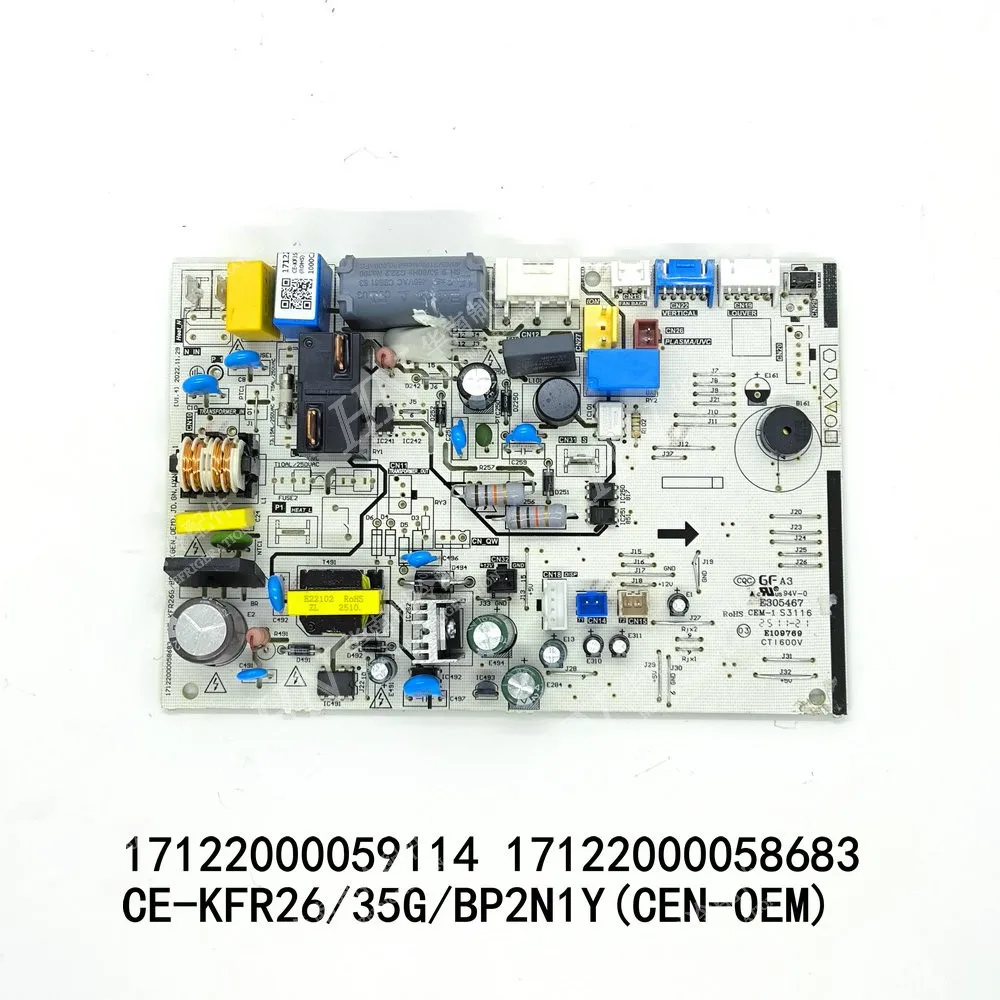 New air conditioning motherboard 17122000059114 17122000058683 CE-KFR26/35GBP2N1Y (CEN-OEM)
New air conditioning motherboard 17122000059114 17122000058683 CE-KFR26/35GBP2N1Y (CEN-OEM)