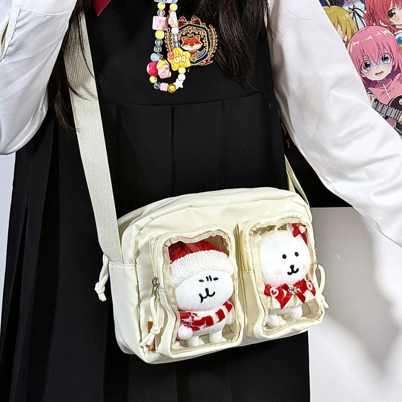 New Sweet and Cute Crossbody Bag Double Pocket with Badge Display Board Mini Shoulder Bag Harajuku Preppy Style Ulzzang Ita Bag
New Sweet and Cute Crossbody Bag Double Pocket with Badge Display Board Mini Shoulder Bag Harajuku Preppy Style Ulzzang Ita Bag