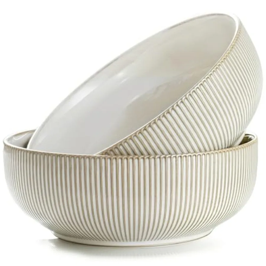 Large Serving Bowls 9.5 inch and 92 fl oz Ceramic Salad Bowl Set of 2 Microwave and Dishwasher Safe
Large Serving Bowls 9.5 inch and 92 fl oz Ceramic Salad Bowl Set of 2 Microwave and Dishwasher Safe