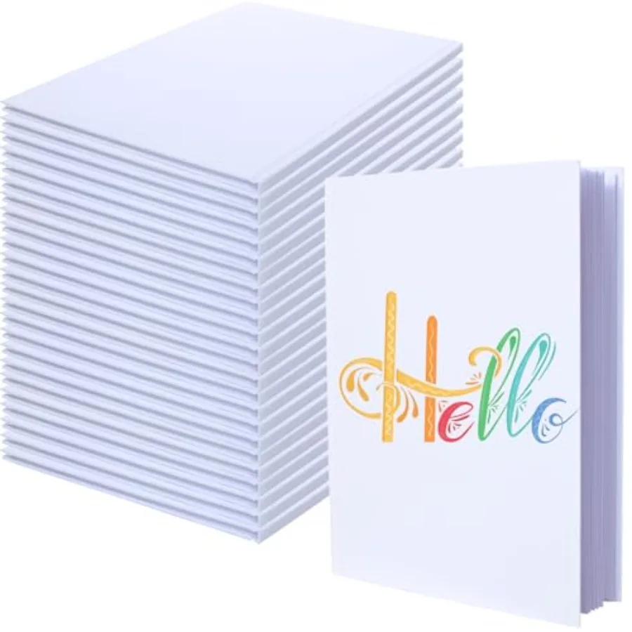 36 Pack Hardcover Blank Book, 8.5x11 Inch Unlined Sketchbook Journal - 18 Sheets/36 Pages Each, Bulk Pack of White Hardcover Bl
36 Pack Hardcover Blank Book, 8.5x11 Inch Unlined Sketchbook Journal - 18 Sheets/36 Pages Each, Bulk Pack of White Hardcover Bl