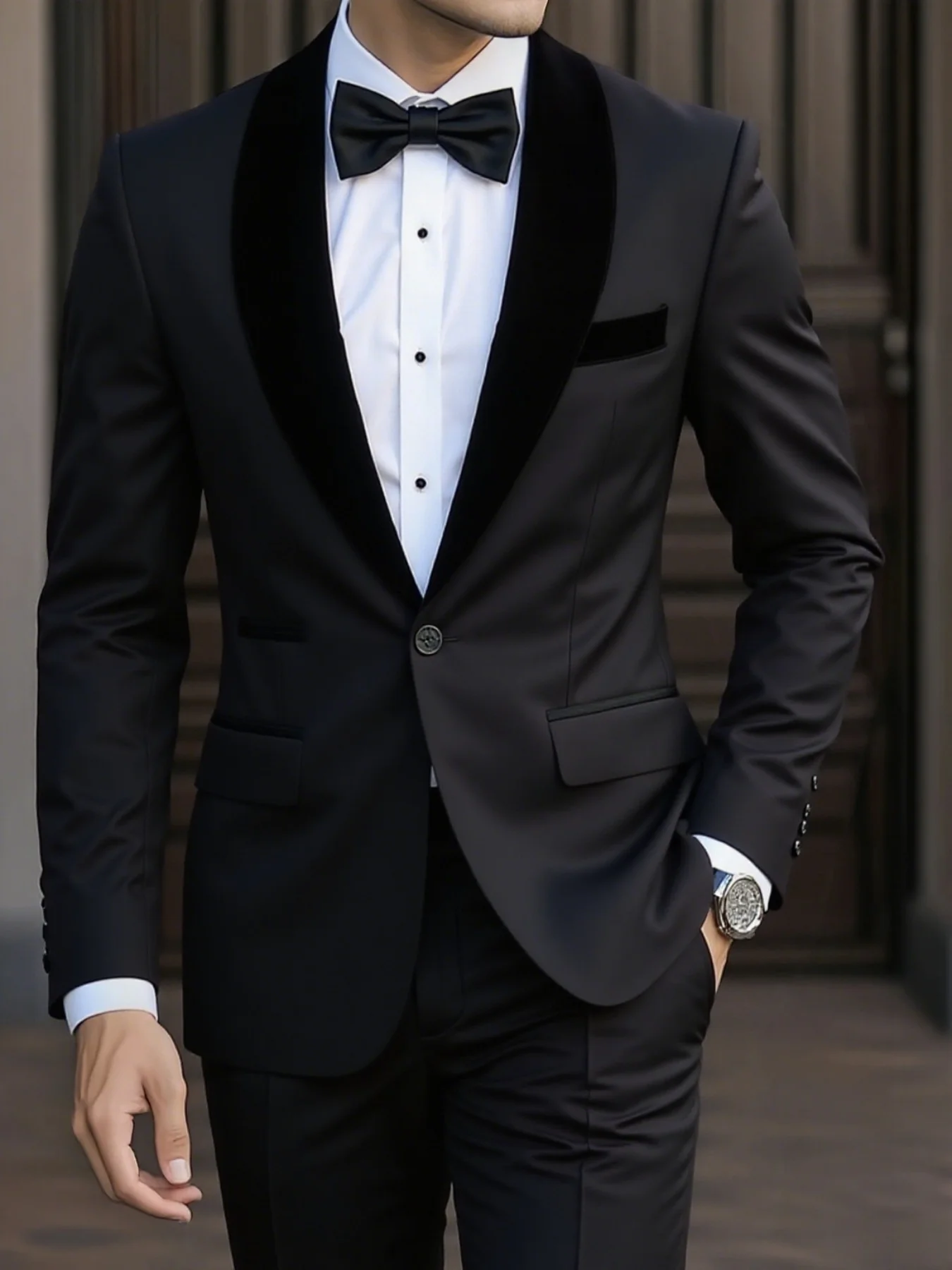 2-Piece Men's Shawl Collar Formal Suit, Stylish Party Wear, Perfect for Cocktail Party, Wedding & Events
2-Piece Men's Shawl Collar Formal Suit, Stylish Party Wear, Perfect for Cocktail Party, Wedding & Events