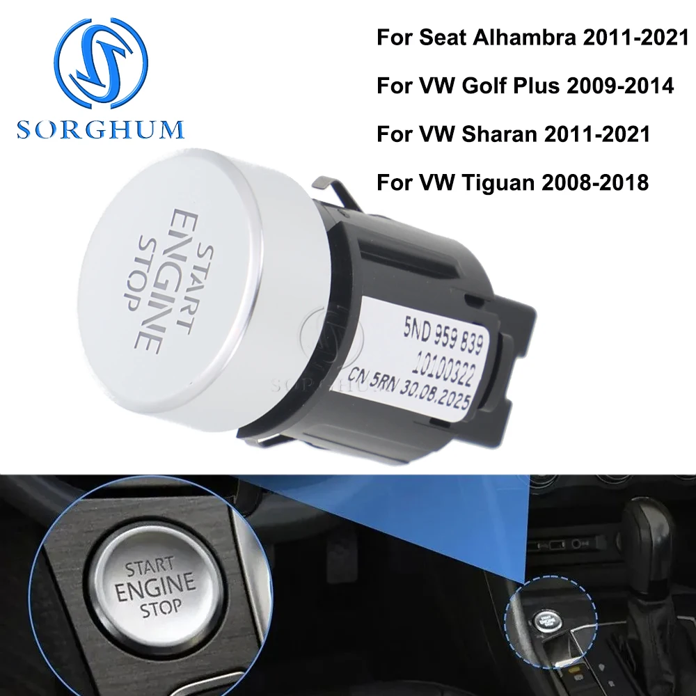 SORGHUM 5ND959839 Автомобильный ключ запуска и остановки, переключатель зажигания для VW Golf Plus Sharan Tiguan Seat Alhambra 2008-2021
SORGHUM 5ND959839 Автомобильный ключ запуска и остановки, переключатель зажигания для VW Golf Plus Sharan Tiguan Seat Alhambra 2008-2021