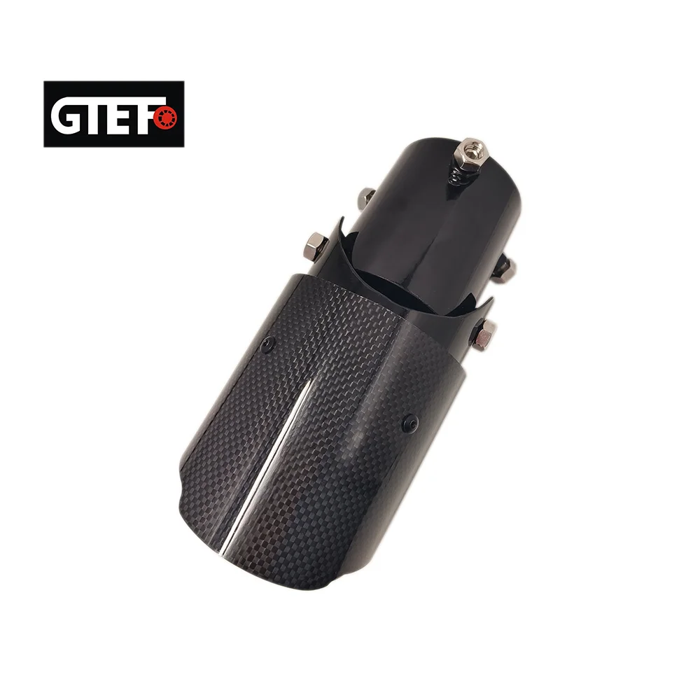 GTEFO 1 piece Glossy Black Adjustable Bend Tail Throat Carbon Fiber Black Stainless Steel Exhaust Tips Muffler
GTEFO 1 piece Glossy Black Adjustable Bend Tail Throat Carbon Fiber Black Stainless Steel Exhaust Tips Muffler