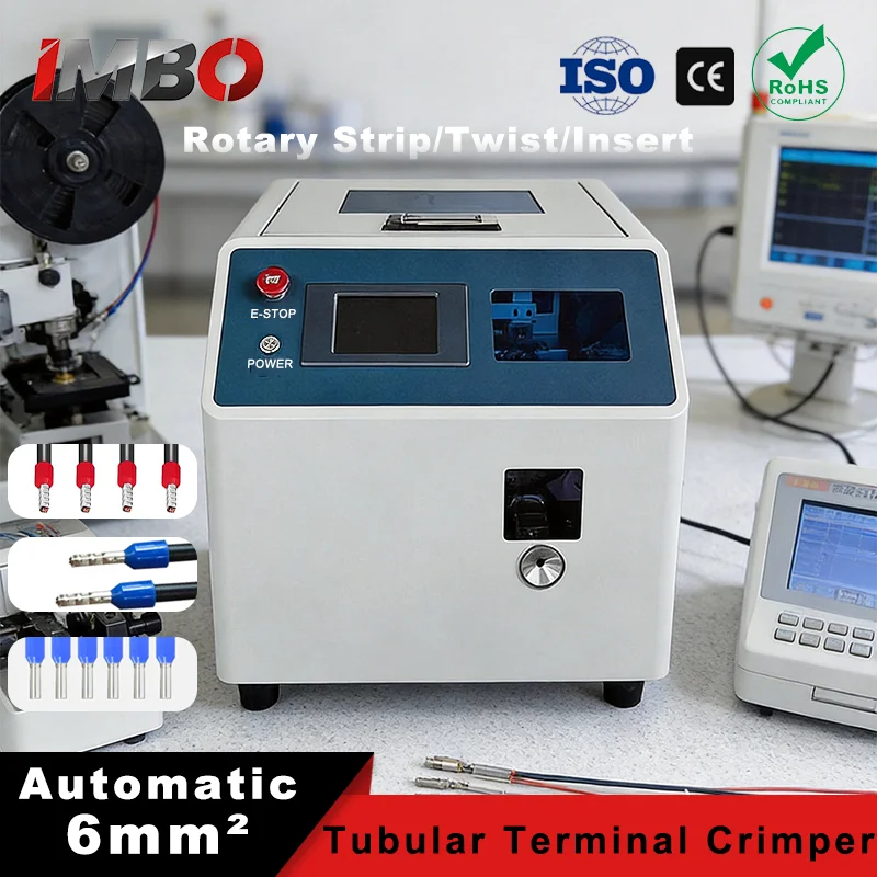 Automatic Terminal Crimper No Mold Change twist insert crimp 0.3-6mm² Strip 38mm Pneumatic Crimping 64kg for Tube Terminals
Automatic Terminal Crimper No Mold Change twist insert crimp 0.3-6mm² Strip 38mm Pneumatic Crimping 64kg for Tube Terminals