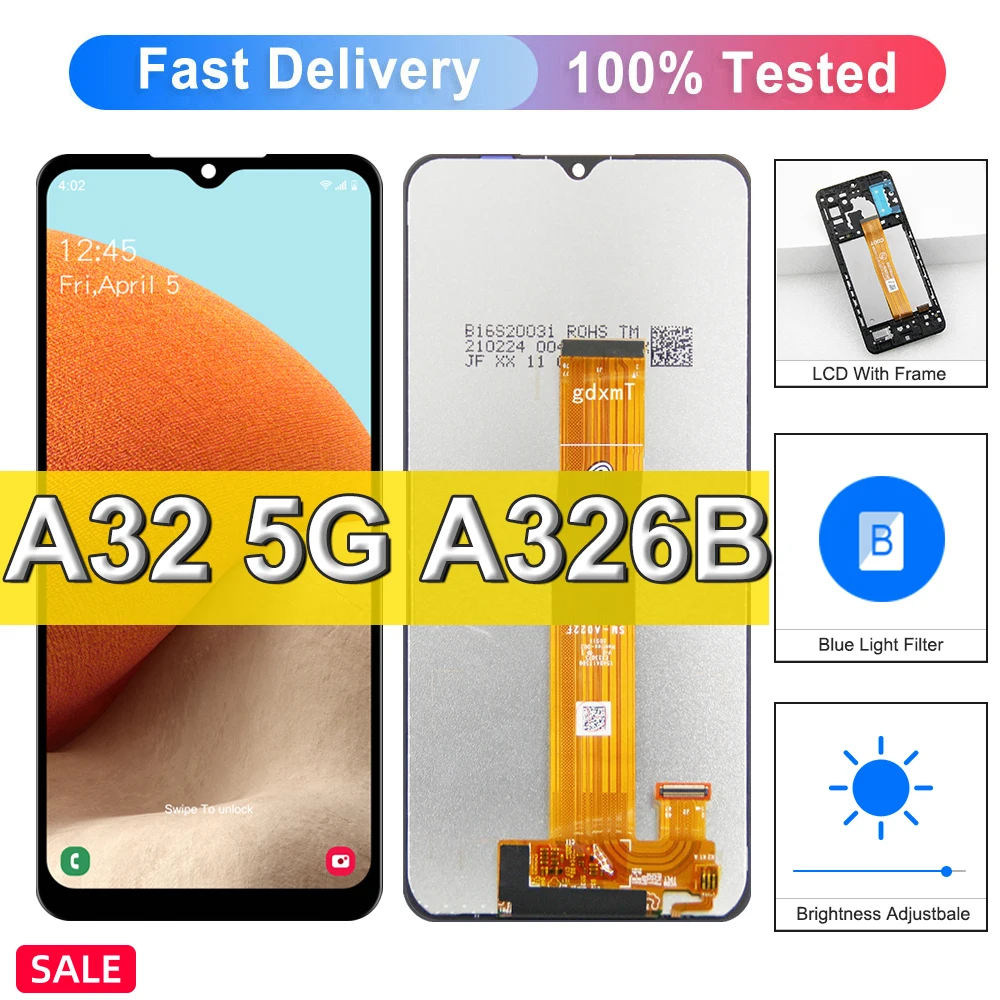 6,5 "для Samsung Galaxy A32 5G ЖК-дисплей с сенсорным экраном, для Samsung A32 A326B A326U A326W Замена экрана дисплея с рамкой
6,5 "для Samsung Galaxy A32 5G ЖК-дисплей с сенсорным экраном, для Samsung A32 A326B A326U A326W Замена экрана дисплея с рамкой
