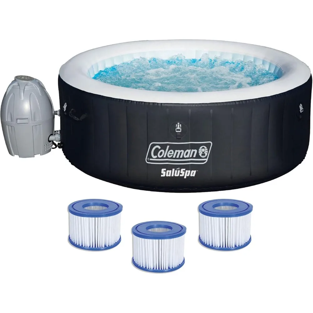 4 Person Capacity Inflatable Portable Round Hot Tub with 60 Air Jets, Tub Cover and Pump, Durable Thick Material for Outdoor Use
4 Person Capacity Inflatable Portable Round Hot Tub with 60 Air Jets, Tub Cover and Pump, Durable Thick Material for Outdoor Use