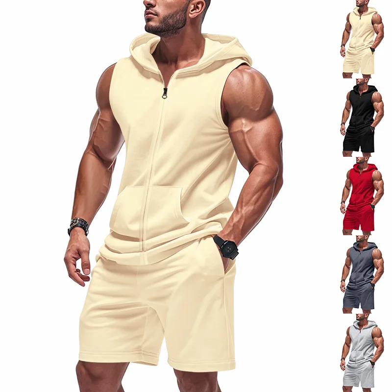 Спортивный комплект American Sle Fitn, летняя однотонная толстовка с капюшоном, свободный жилет на молнии, комплект из повседневной спортивной одежды
Спортивный комплект American Sle Fitn, летняя однотонная толстовка с капюшоном, свободный жилет на молнии, комплект из повседневной спортивной одежды