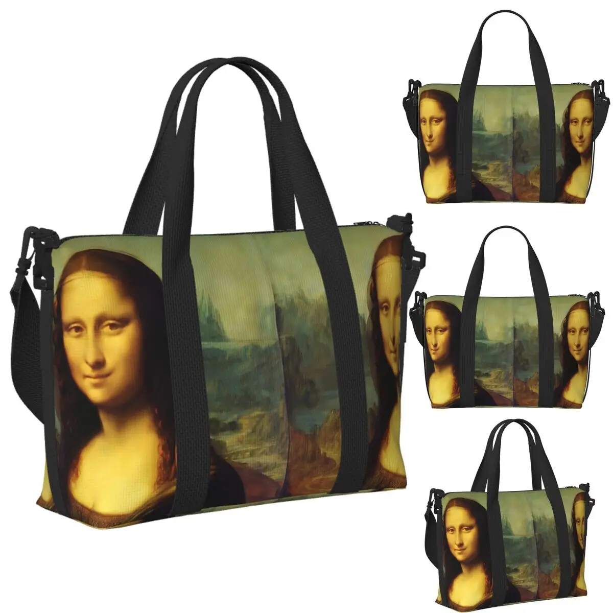 Custom Mona Lisa - Detailed & Restored Beach Travel Bag Large Capacity Tote Bags for Gym Yoga Women Shopping Duffle Shoulder Bag
Custom Mona Lisa - Detailed & Restored Beach Travel Bag Large Capacity Tote Bags for Gym Yoga Women Shopping Duffle Shoulder Bag