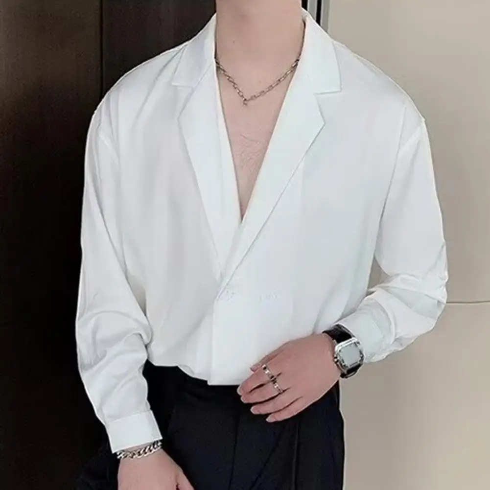 Men Button-up Shirt Men's Ice Silk V Neck Business Shirt Breathable Loose Fit Formal Office Top Men Loose Fit Shirt
Men Button-up Shirt Men's Ice Silk V Neck Business Shirt Breathable Loose Fit Formal Office Top Men Loose Fit Shirt