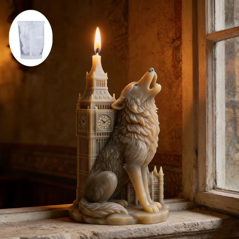 3D Wolf Big Ben Silicone Mold, DIY Candle Soap Plaster Craft Mould for Home Decor, Handmade Gifts
3D Wolf Big Ben Silicone Mold, DIY Candle Soap Plaster Craft Mould for Home Decor, Handmade Gifts