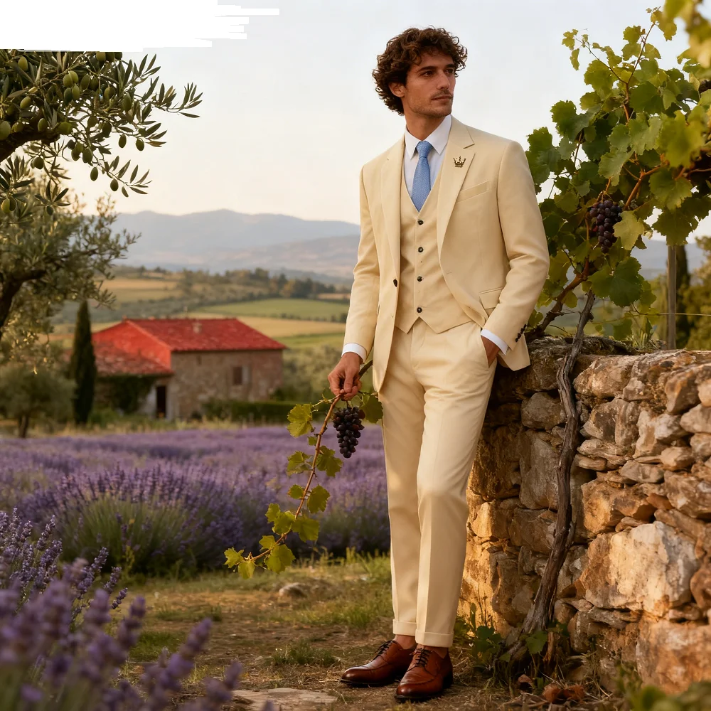 Men's Orange Yellow Slim Fit Wedding Terno 3-Piece Smoking Suit Casual Blazer Vest Pants Set for Party
Men's Orange Yellow Slim Fit Wedding Terno 3-Piece Smoking Suit Casual Blazer Vest Pants Set for Party