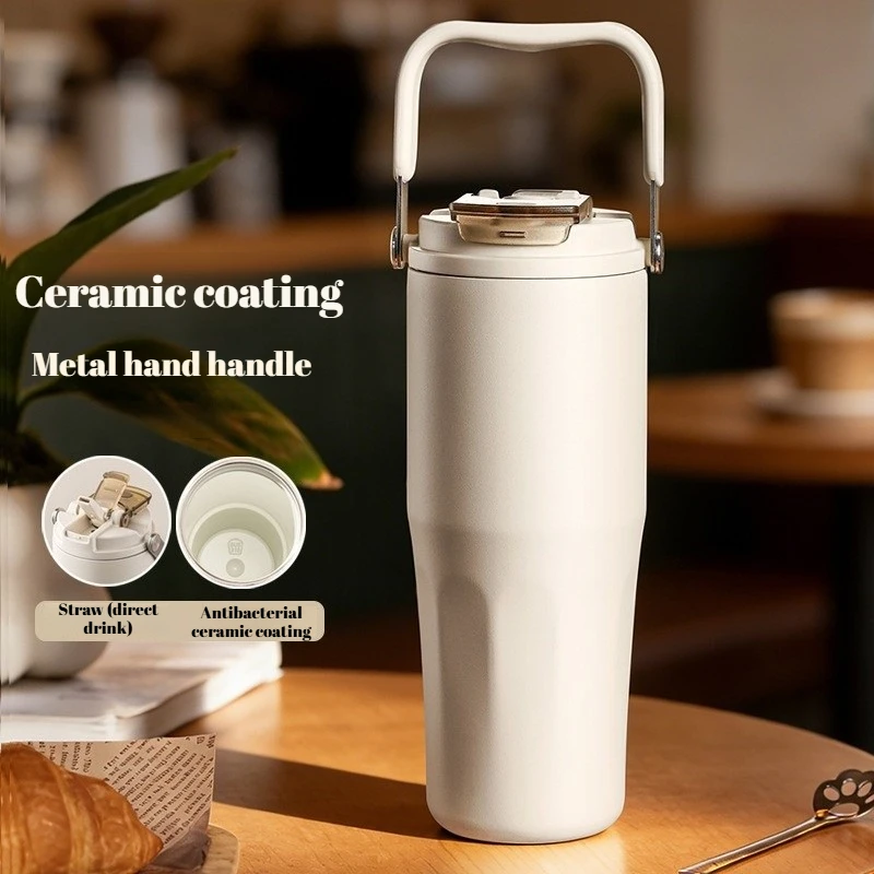 800 мл стакан с керамическим покрытием и соломинкой, изолированная бутылка для воды большой емкости, герметичная съемная ручка, заварочный чайник для путешествий
800 мл стакан с керамическим покрытием и соломинкой, изолированная бутылка для воды большой емкости, герметичная съемная ручка, заварочный чайник для путешествий