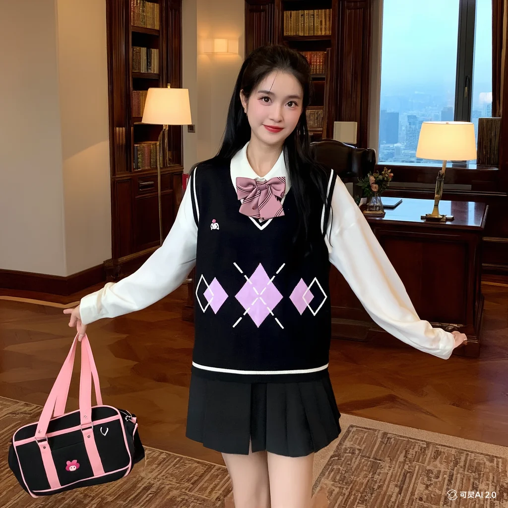 Kuromi Kawaii Hello Kitty сладкий жилет без рукавов Cinnamoroll нежный милый свежий студенческий японский мультяшный вязаный свитер
Kuromi Kawaii Hello Kitty сладкий жилет без рукавов Cinnamoroll нежный милый свежий студенческий японский мультяшный вязаный свитер