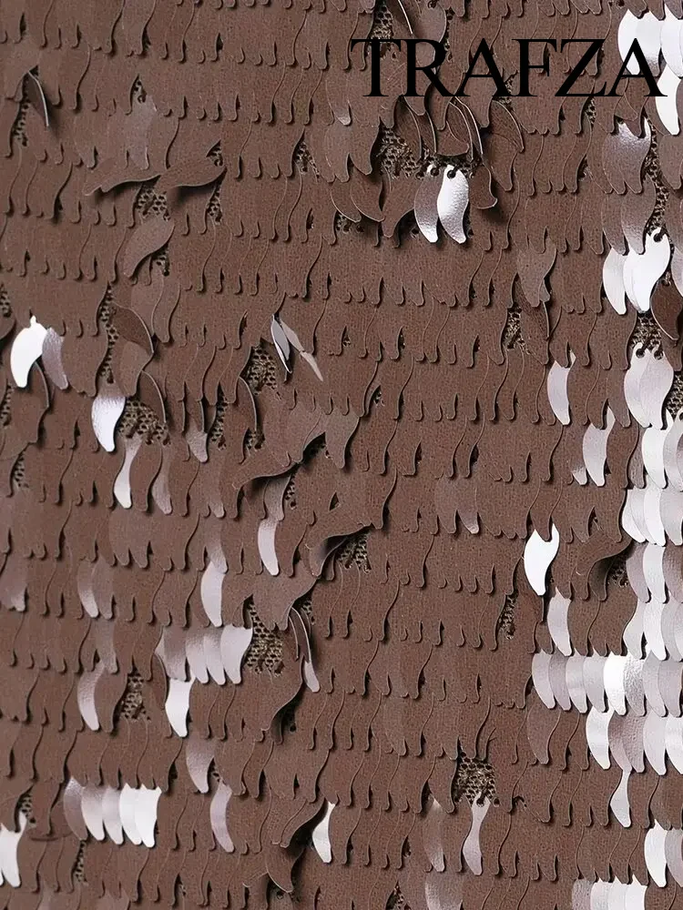 TRAZFA 2025 Woman Summer Solid Side Zipper Mini Skirt Female Sequin Decorate Skirt Shiny Sexy Side Zipper Solid A-line Skirt 
TRAZFA 2025 Woman Summer Solid Side Zipper Mini Skirt Female Sequin Decorate Skirt Shiny Sexy Side Zipper Solid A-line Skirt