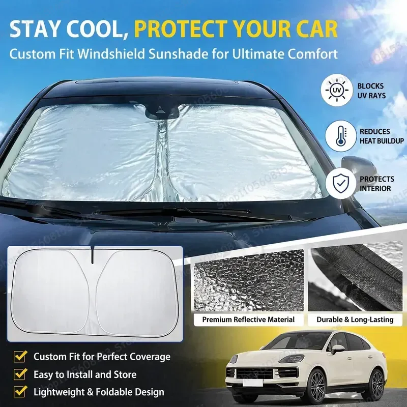 For Porsche Cayenne Macan 718 911 Panamera Taycan Boxster Cayman Front Windshield Sun Shade UV Protection Heat Reflective
For Porsche Cayenne Macan 718 911 Panamera Taycan Boxster Cayman Front Windshield Sun Shade UV Protection Heat Reflective