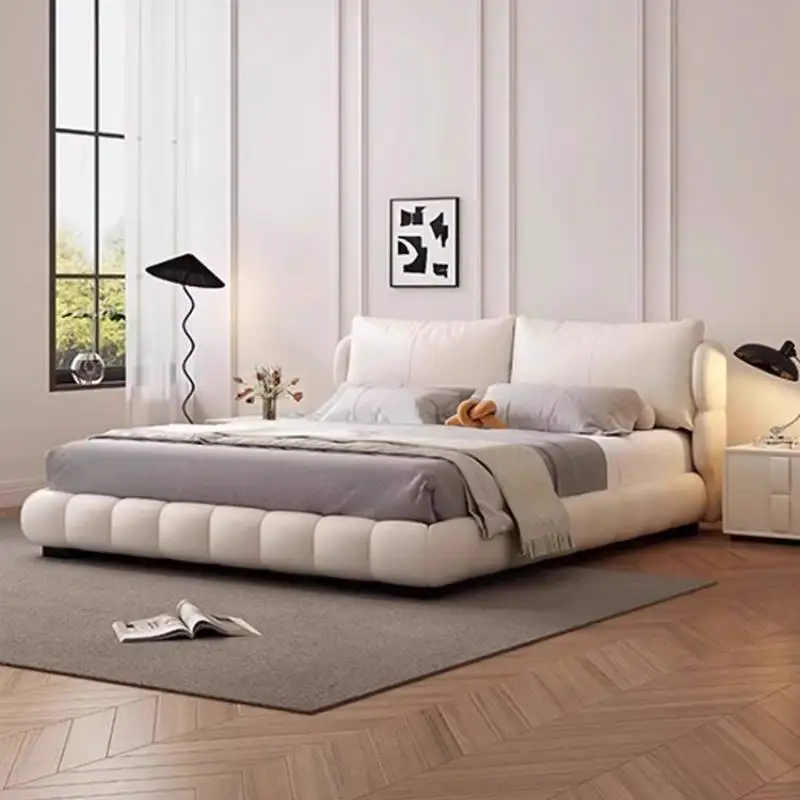 Beige Design European Double Bed Minimalist Unique Japanese Pliable Wooden Double Bed Frame Pliable Cama Individual Furniture
Beige Design European Double Bed Minimalist Unique Japanese Pliable Wooden Double Bed Frame Pliable Cama Individual Furniture