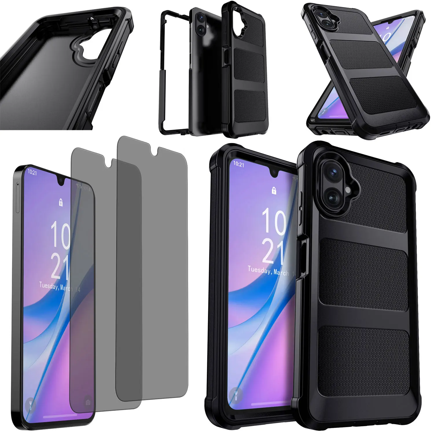 Для Samsung Galaxy A07 сверхпрочный чехол для телефона прочный чехол-бампер + 2 шт. защитные пленки из закаленного стекла для конфиденциальности
Для Samsung Galaxy A07 сверхпрочный чехол для телефона прочный чехол-бампер + 2 шт. защитные пленки из закаленного стекла для конфиденциальности