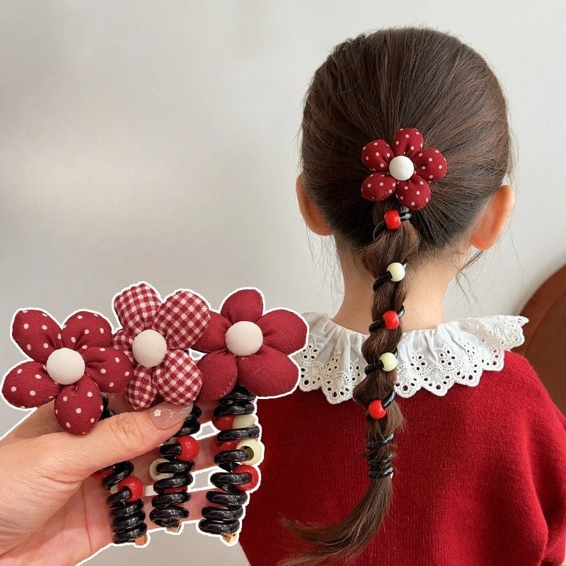 Fabric Flower Spiral Hairbands Red Polka Dot Floral Elastic Rubber Bands Girls Sweet Anti Slip Ponytail Holder Styling Tools New
Fabric Flower Spiral Hairbands Red Polka Dot Floral Elastic Rubber Bands Girls Sweet Anti Slip Ponytail Holder Styling Tools New
