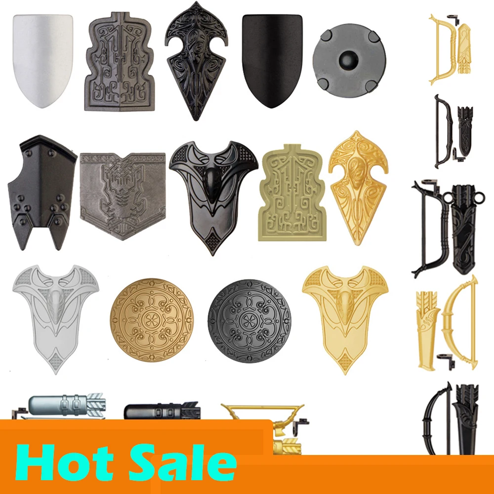 MOC Medieval Rome Solider Figures Shield Sword Arrow Crossbow Gold Armor Hammer Spear Weapon Accessories Brick Toy For Kids
MOC Medieval Rome Solider Figures Shield Sword Arrow Crossbow Gold Armor Hammer Spear Weapon Accessories Brick Toy For Kids