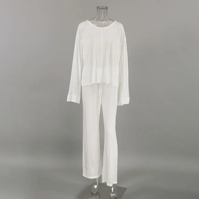 Fashion Loungewear Women's 2 Pieces Suit Thin Soft Pajamas Set Full Sleeve Casual Loose O Neck Homewear Female Matching Sets
Fashion Loungewear Women's 2 Pieces Suit Thin Soft Pajamas Set Full Sleeve Casual Loose O Neck Homewear Female Matching Sets