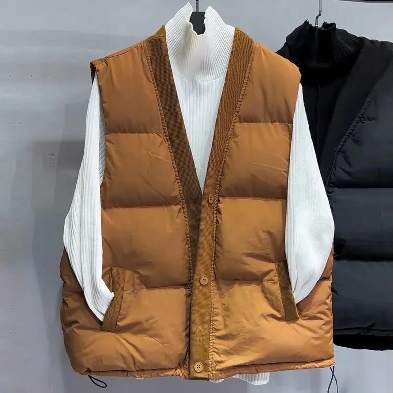 Chic V-neck cotton Vest jacket 2025 Autumn Winter New Fashion Korean version versatile Sleeveless Coat Female Warm Short Top
Chic V-neck cotton Vest jacket 2025 Autumn Winter New Fashion Korean version versatile Sleeveless Coat Female Warm Short Top