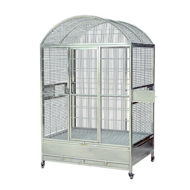 Stainless steel bird cage European arc top arched bird cage small medium and large courtyard
Stainless steel bird cage European arc top arched bird cage small medium and large courtyard