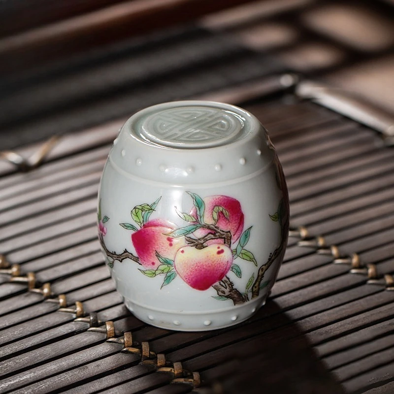 lid setting, cup holder, pot, enamel color hand-painted Fushou five peaches, all handmade teacups, tea set accessories
lid setting, cup holder, pot, enamel color hand-painted Fushou five peaches, all handmade teacups, tea set accessories