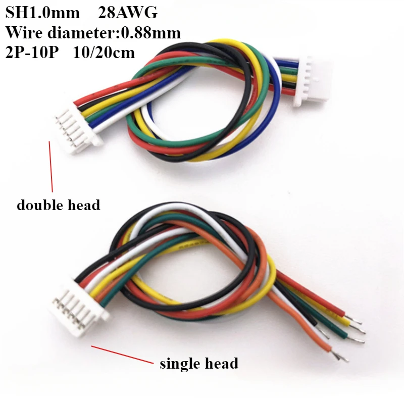 SH1.0mm JST1.25mm ZH1.5mm Single/Double head 2P/3P/4P/5P/6P/7P/8P/9P/10P Terminal Wire 10cm 20cm 28AWG Electron Wire Connector
SH1.0mm JST1.25mm ZH1.5mm Single/Double head 2P/3P/4P/5P/6P/7P/8P/9P/10P Terminal Wire 10cm 20cm 28AWG Electron Wire Connector