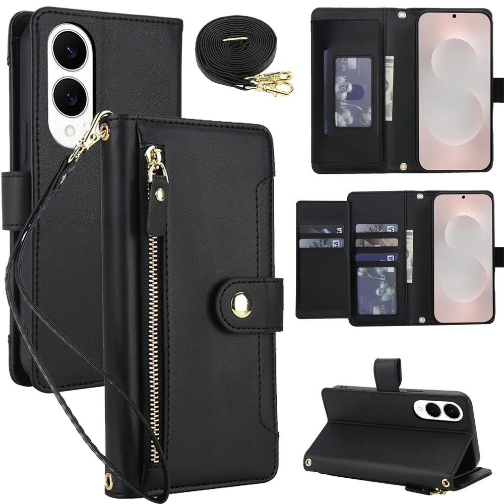 Crossbody Leather Wallet Cover Phone Case for Samsung Galaxy S25 Edge S24 Ultra S23 Plus S22 S21 FE A56 A36 A16 A26 A17 A07 A55
Crossbody Leather Wallet Cover Phone Case for Samsung Galaxy S25 Edge S24 Ultra S23 Plus S22 S21 FE A56 A36 A16 A26 A17 A07 A55