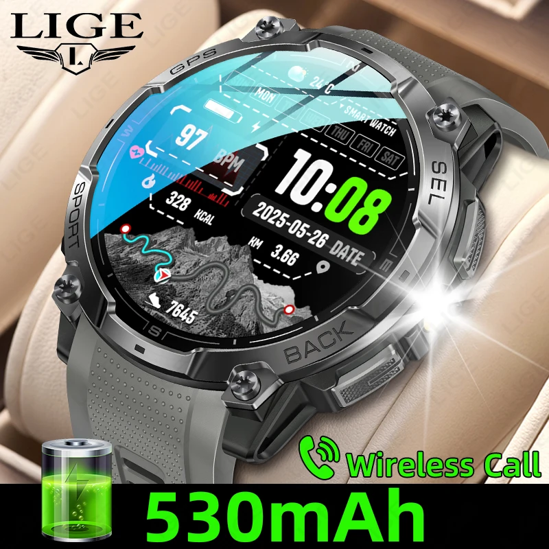 Мужские умные часы LIGE Ultra с аккумулятором 530 мАч, GPS, водонепроницаемость 3ATM, 1,43-дюймовый AMOLED HD-дисплей, часы с компасом, светодиодный фонарик, спортивные умные часы
Мужские умные часы LIGE Ultra с аккумулятором 530 мАч, GPS, водонепроницаемость 3ATM, 1,43-дюймовый AMOLED HD-дисплей, часы с компасом, светодиодный фонарик, спортивные умные часы