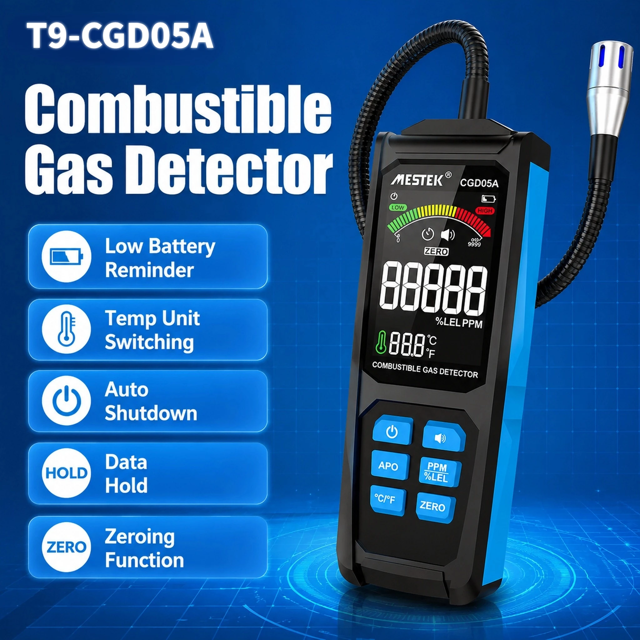 Household Combustible Gas Alarm High Precision Natural LPG Gas Leak Detector Sound Light Dual Alarm For Kitchen RV Safety
Household Combustible Gas Alarm High Precision Natural LPG Gas Leak Detector Sound Light Dual Alarm For Kitchen RV Safety