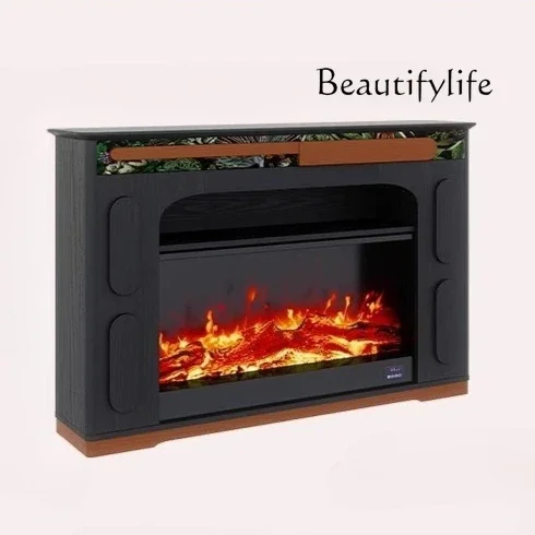 French retro fireplace porch cabinet living room American solid wood simulation flame heating decorative cabinet
French retro fireplace porch cabinet living room American solid wood simulation flame heating decorative cabinet