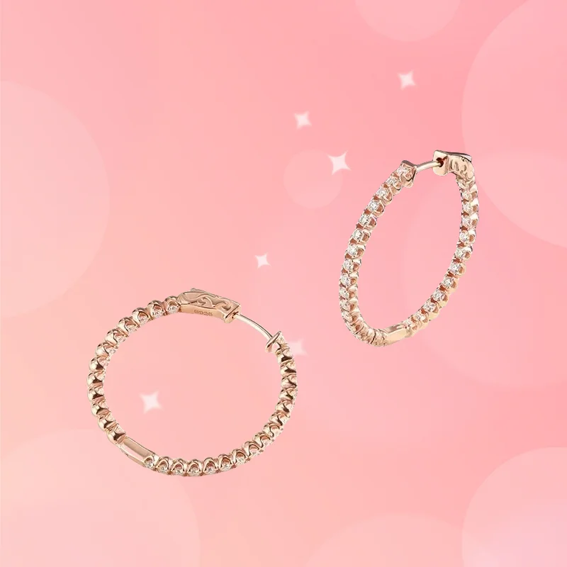 New 2MM D Color Moissanite Diamond Hoop Earrings For Women S925 Silver Hoops Plated 18K Rosegold Luxury Fine Jewelry Gifts
New 2MM D Color Moissanite Diamond Hoop Earrings For Women S925 Silver Hoops Plated 18K Rosegold Luxury Fine Jewelry Gifts