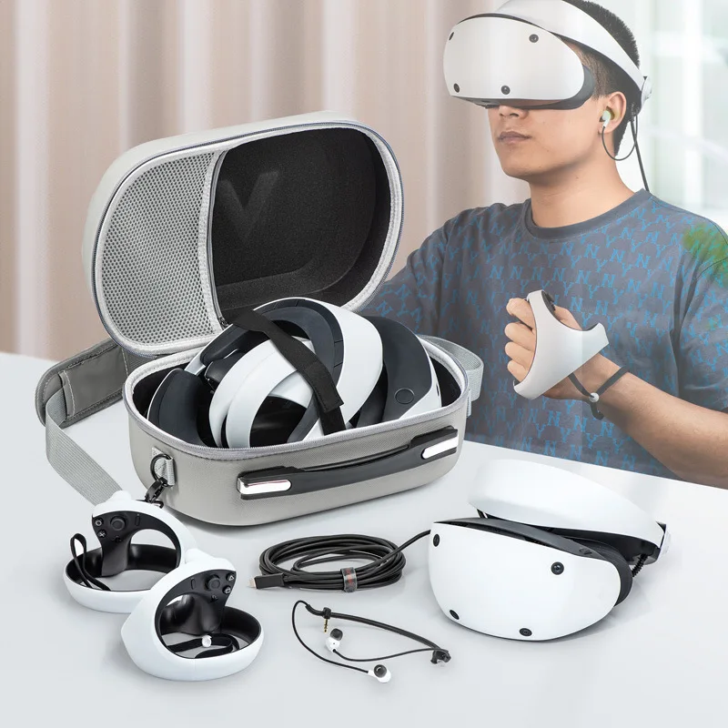 VR Headset Portable Travel Storage Bag for PSVR2 Carrying Case with Shoulder Strap EVA Protective Box for PS VR2 Accessories
VR Headset Portable Travel Storage Bag for PSVR2 Carrying Case with Shoulder Strap EVA Protective Box for PS VR2 Accessories
