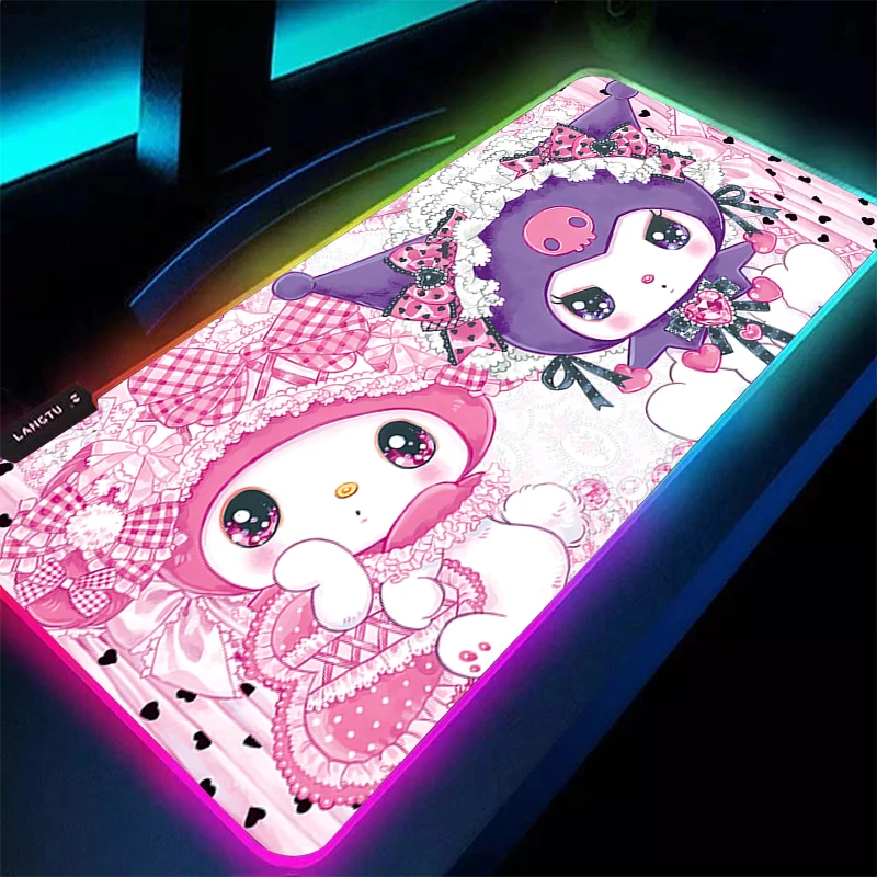 Коврик для мыши LED Gaming Mouse Pad Kuromi 90x40 см, большой, нескользящий, с RGB-подсветкой, для компьютера, настольный коврик, аксессуары для геймеров, подсветка для клавиатуры
Коврик для мыши LED Gaming Mouse Pad Kuromi 90x40 см, большой, нескользящий, с RGB-подсветкой, для компьютера, настольный коврик, аксессуары для геймеров, подсветка для клавиатуры