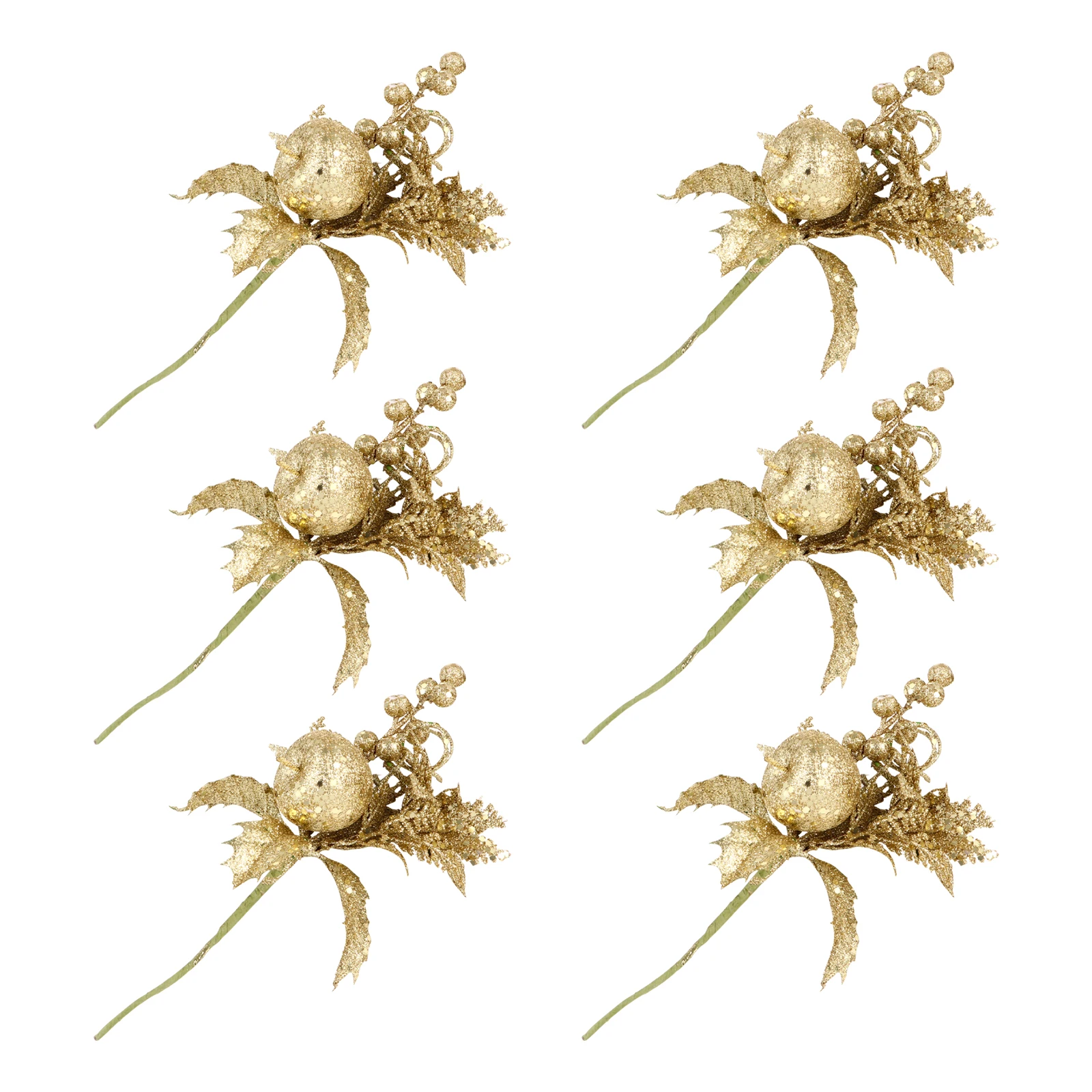 6 Pcs Christmas Flower Picks Realistic Dried Rose Stems Decorative Holiday Floral Branches Holly Wreath naments Christmas Tree 
6 Pcs Christmas Flower Picks Realistic Dried Rose Stems Decorative Holiday Floral Branches Holly Wreath naments Christmas Tree