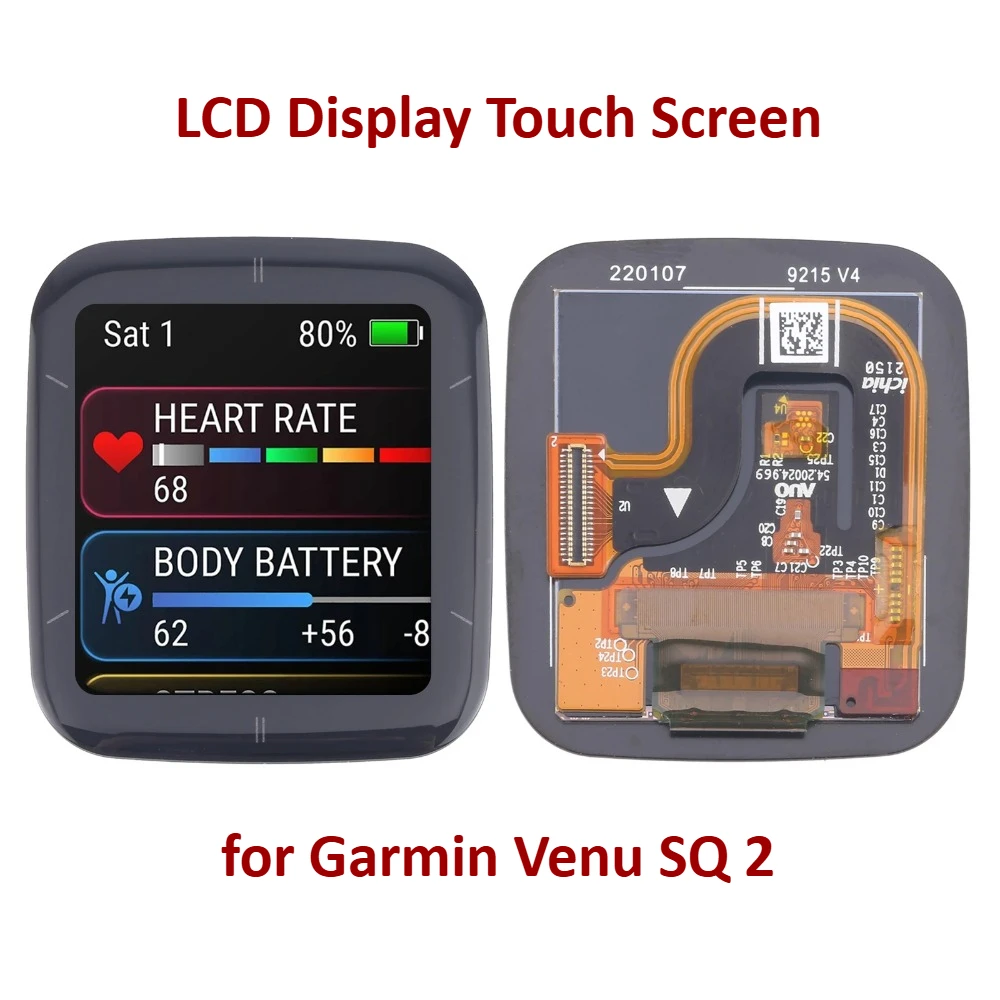 LCD Screen for Garmin Venu SQ 2 with Digitizer Full Assembly Watch Display LCD Screen Repair Replacement Part
LCD Screen for Garmin Venu SQ 2 with Digitizer Full Assembly Watch Display LCD Screen Repair Replacement Part