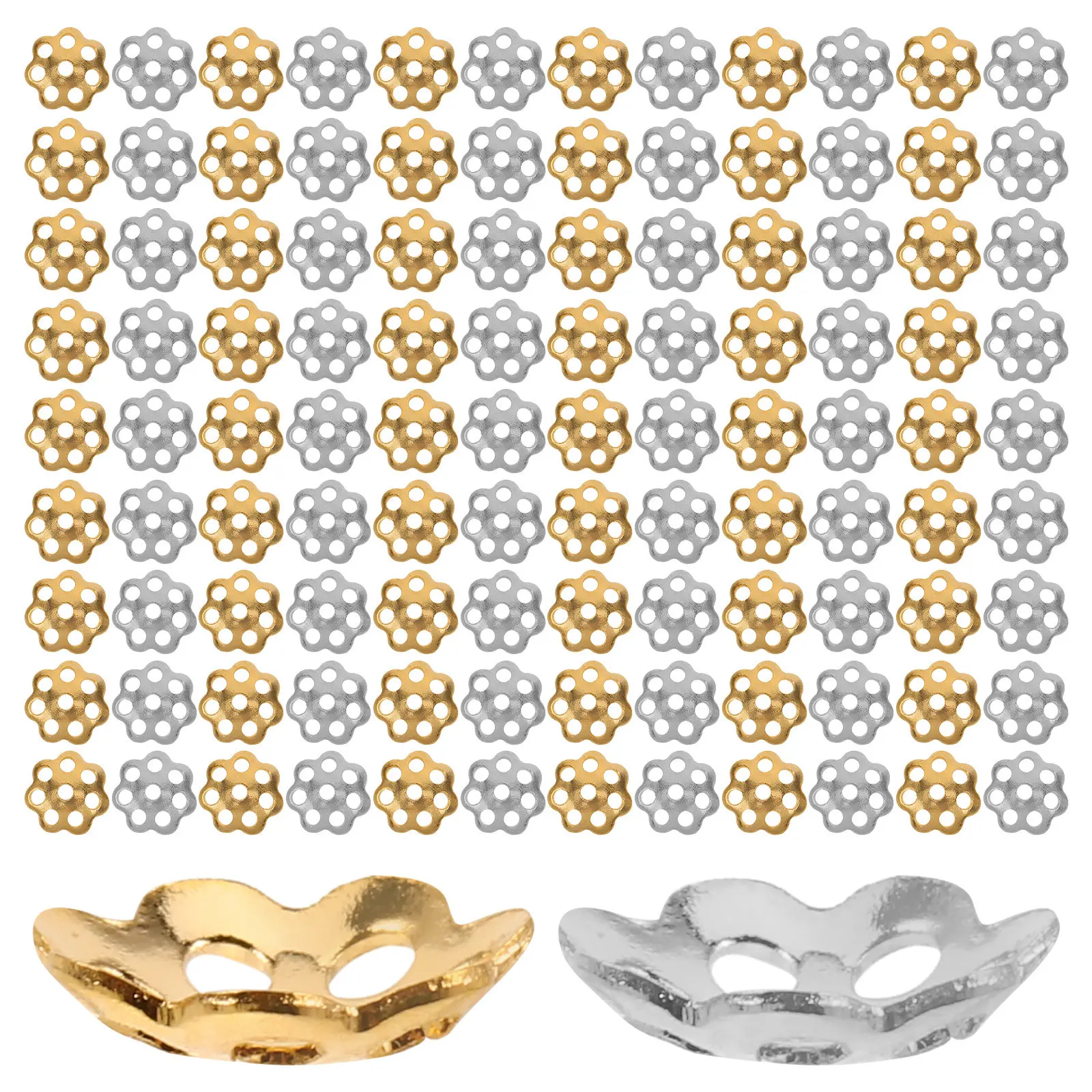 240Pcs Hollow Floral Spacer Beads Stainless Steel Titanium Steel Longlasting Color Retention for DIY Jewelry Making Bracelet
240Pcs Hollow Floral Spacer Beads Stainless Steel Titanium Steel Longlasting Color Retention for DIY Jewelry Making Bracelet