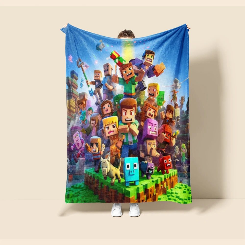 Throw Blanket Cartoon Minecraft Flannel Blanket Soft Warm Comfortable for Living Room Car Camping Children Gifts Full Size
Throw Blanket Cartoon Minecraft Flannel Blanket Soft Warm Comfortable for Living Room Car Camping Children Gifts Full Size