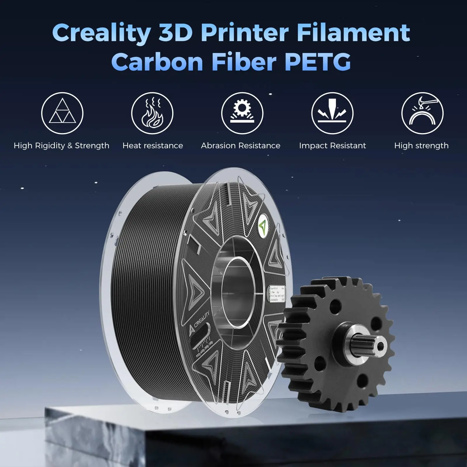Creality Carbon Hyper PETG-CF Hardcore texture, wonderful to play Non-stick mouth No plug Durable and durable
Creality Carbon Hyper PETG-CF Hardcore texture, wonderful to play Non-stick mouth No plug Durable and durable