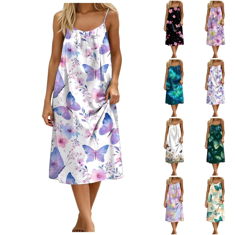 Women'S Casual Pocket Tank Dress Holiday Beach Flowers Graphic Dress U Neck Loose Vest Dress Vestidos Para Mujer Sling Dress
Women'S Casual Pocket Tank Dress Holiday Beach Flowers Graphic Dress U Neck Loose Vest Dress Vestidos Para Mujer Sling Dress
