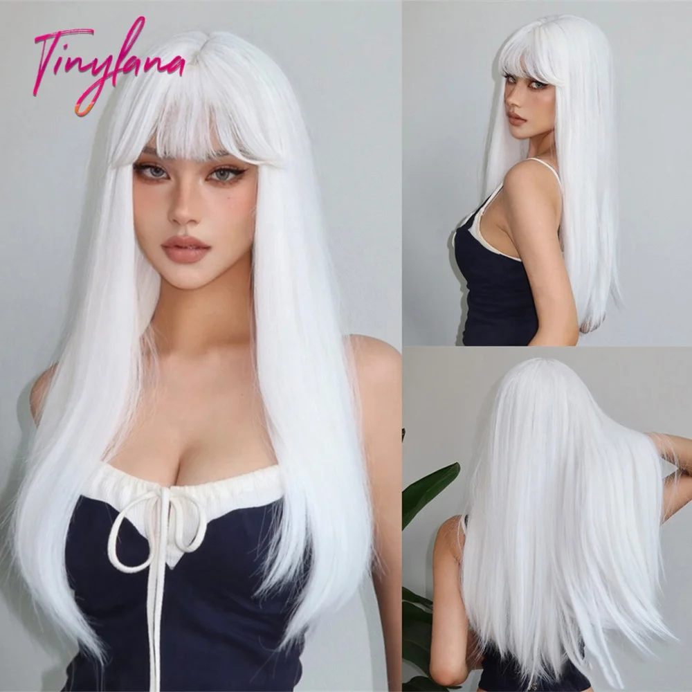 Прямой длинный белый синтетический парик с прямой челкой, натуральные волосы Лолиты для повседневного косплея для женщин, термостойкие волосы для вечеринок
Прямой длинный белый синтетический парик с прямой челкой, натуральные волосы Лолиты для повседневного косплея для женщин, термостойкие волосы для вечеринок