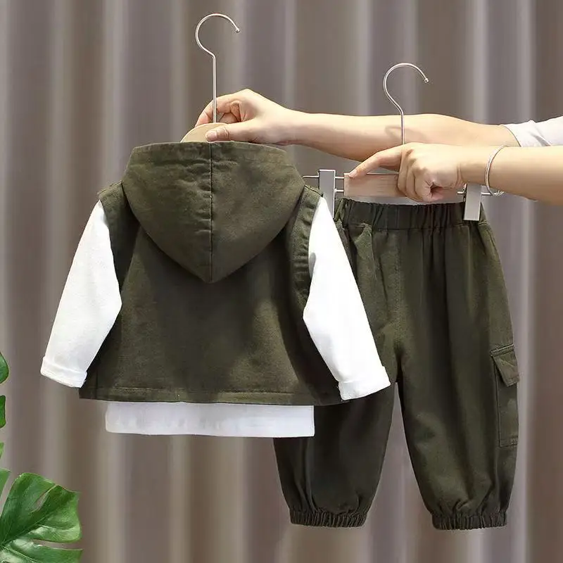 1-7 Year Baby Boy Autumn Clothes Kids Outfit Set 2025 New Children's Fashion Vest+T-shirt+Pants Casual Three Piece Set 80-140cm
1-7 Year Baby Boy Autumn Clothes Kids Outfit Set 2025 New Children's Fashion Vest+T-shirt+Pants Casual Three Piece Set 80-140cm