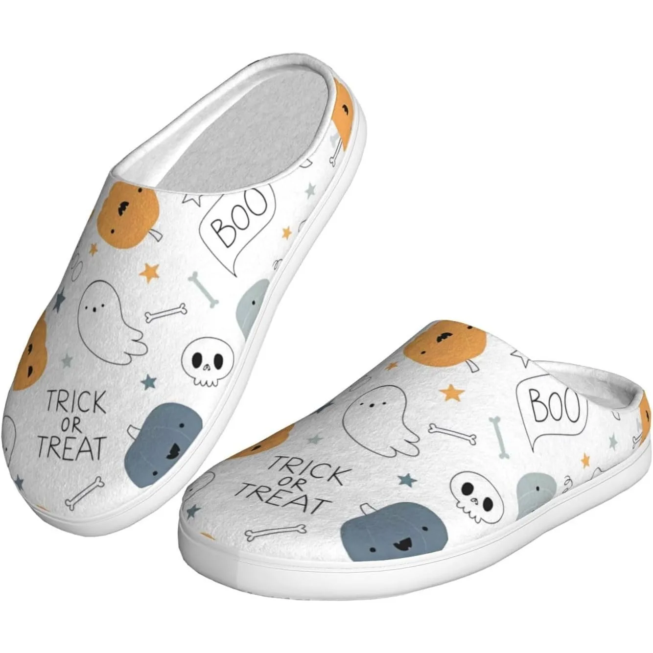 Halloween with Pumpkins TPR Cotton Non-Slip Flannel House Slippers For Women Men
Halloween with Pumpkins TPR Cotton Non-Slip Flannel House Slippers For Women Men