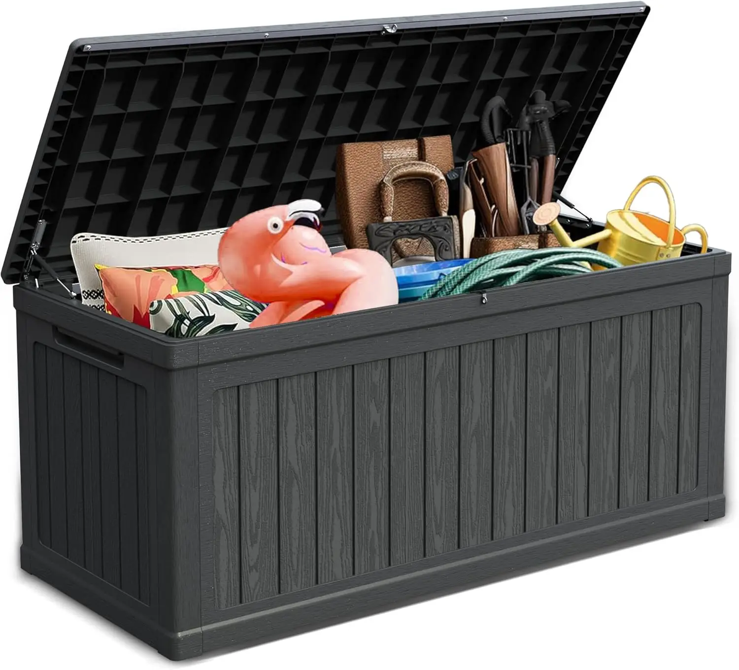 320 Gallon Outdoor Storage Deck Box, Waterproof Resin Deck Boxes with Handle & for Lockable Patio Furniture, Garden & Pool Tools
320 Gallon Outdoor Storage Deck Box, Waterproof Resin Deck Boxes with Handle & for Lockable Patio Furniture, Garden & Pool Tools