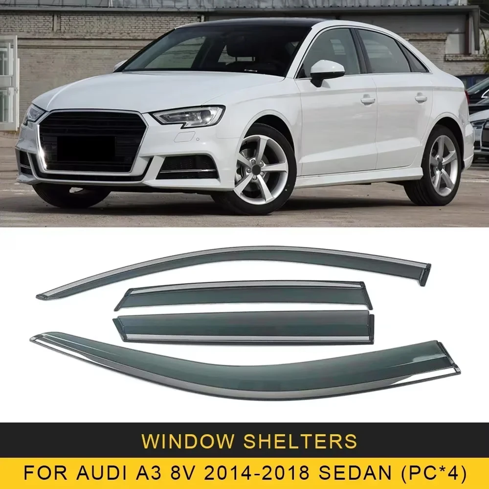 Chrome Strips Rain Guards for Audi A3 8P1 8V 8Y 2003-2023 Window Visor Wind Deflectors Door Visor Vent Shades Ventvisor
Chrome Strips Rain Guards for Audi A3 8P1 8V 8Y 2003-2023 Window Visor Wind Deflectors Door Visor Vent Shades Ventvisor