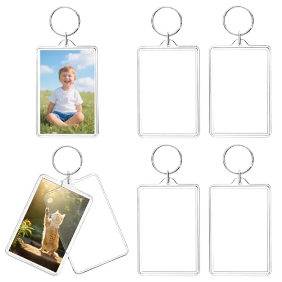 6-Pack Photo Keychain -2.75''x 1.97'' Acrylic Clear Keyrings Picture Frame Keychains - Double Sided Blank Photo Key Fob Holder
6-Pack Photo Keychain -2.75''x 1.97'' Acrylic Clear Keyrings Picture Frame Keychains - Double Sided Blank Photo Key Fob Holder
